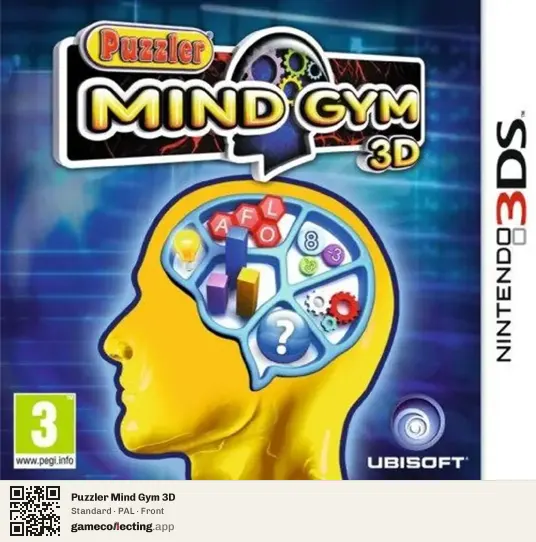 Puzzler Mind Gym 3D Nintendo 3DS, PAL box front