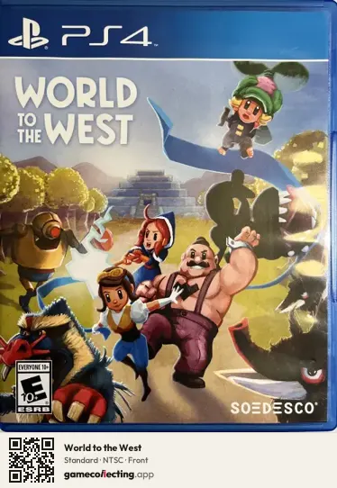 World to the West PlayStation 4, NTSC box front