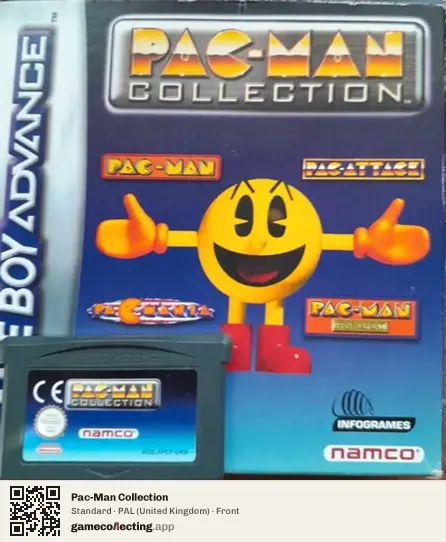 Pac-Man Collection Game Boy Advance, United Kingdom box front