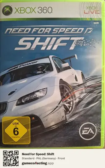 Need for Speed: Shift Xbox 360, Germany box front
