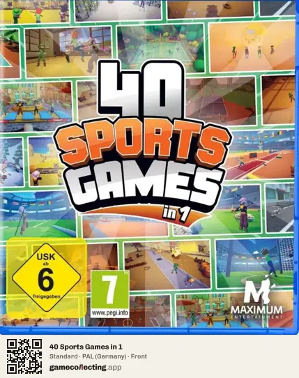 40 Sports Games in 1 PlayStation 5, Germany box front