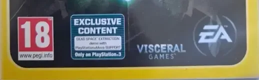 Dead Space 2, the PEGI square on its front