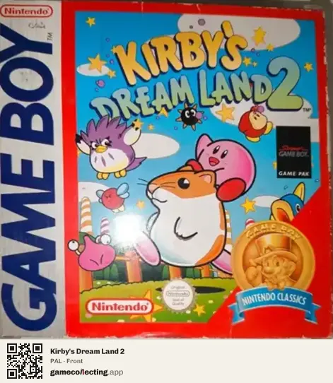 Kirby's Dream Land 2 Game Boy, PAL box front