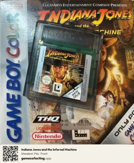 Indiana Jones and the Infernal Machine Game Boy Color, PAL box front