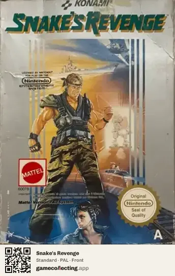 Snake's Revenge Nintendo Entertainment System, PAL box front