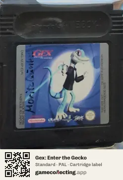 Gex: Enter the Gecko Game Boy Color, PAL cartridge label
