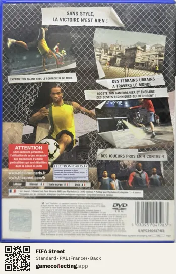 FIFA Street PlayStation 2, France box back