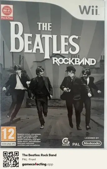 The Beatles: Rock Band Nintendo Wii, PAL box front