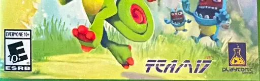 Yooka-Laylee, the ESRB box on its front