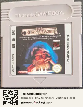 The Chessmaster Game Boy, PAL cartridge label