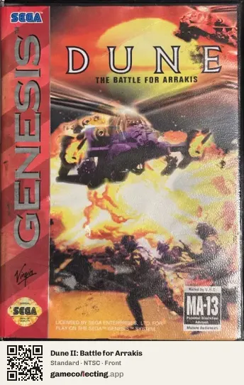 Dune II: Battle for Arrakis Sega Mega Drive / Genesis, NTSC box front