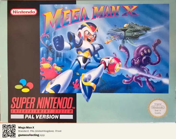 Mega Man X Super Nintendo Entertainment System, United Kingdom box front