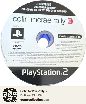 Colin McRae Rally 3 PlayStation 2, PAL disc