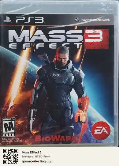 Mass Effect 3 PlayStation 3, NTSC box front