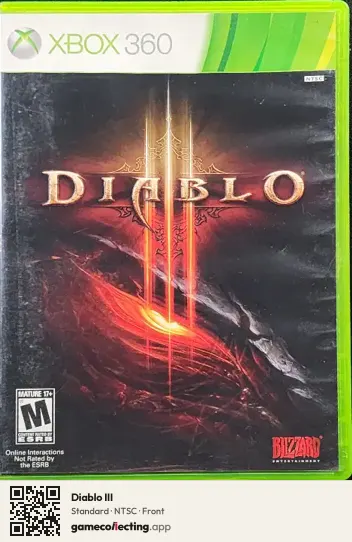 Diablo III Xbox 360, NTSC box front