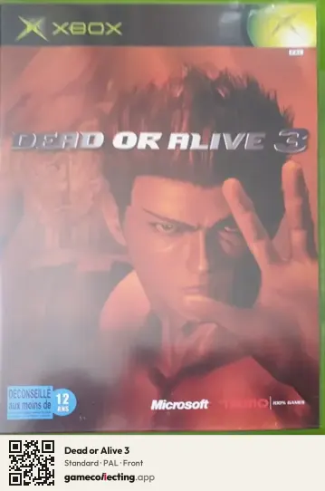 Dead or Alive 3 Xbox, PAL box front