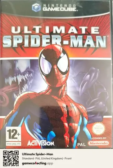 Ultimate Spider-Man Nintendo GameCube, United Kingdom box front