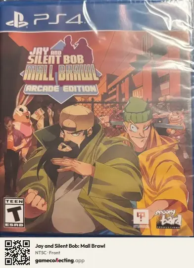 Jay and Silent Bob: Mall Brawl PlayStation 4, NTSC box front