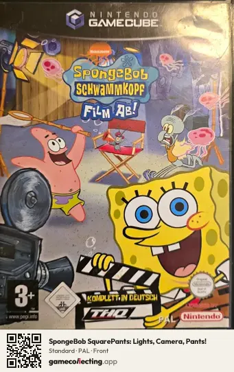 SpongeBob SquarePants: Lights, Camera, Pants! Nintendo GameCube, PAL box front
