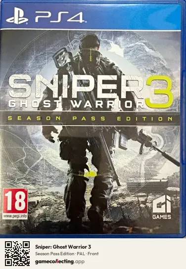 Sniper: Ghost Warrior 3 PlayStation 4, PAL box front