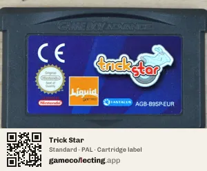 Trick Star Game Boy Advance, PAL cartridge label