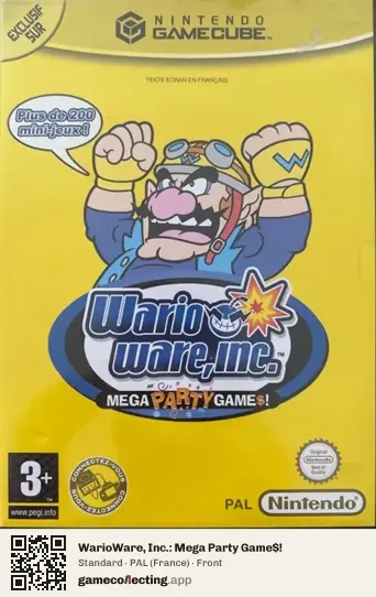 WarioWare, Inc.: Mega Party Game$! Nintendo GameCube, France box front