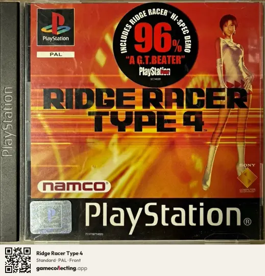Ridge Racer Type 4 PlayStation, PAL box front
