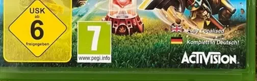 Skylanders: Imaginators, the USK square on its front