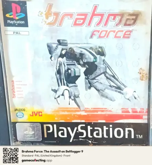 Brahma Force: The Assault on Beltlogger 9 PlayStation, United Kingdom box front
