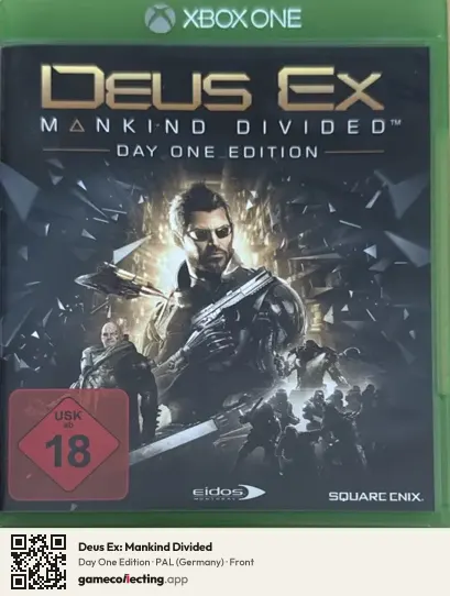 Deus Ex: Mankind Divided Xbox One, Germany box front