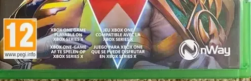 Power Rangers: Battle for the Grid, the PEGI square on its front