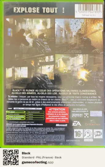 Black Xbox, France box back