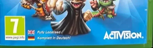 Skylanders: Trap Team, the PEGI square on its front