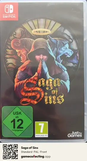 Saga of Sins Nintendo Switch, PAL box front