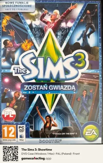 The Sims 3: Showtime Computer, Poland box front