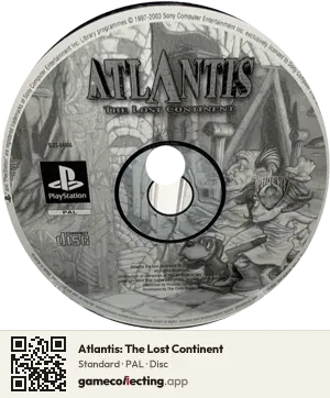 Atlantis: The Lost Continent PlayStation, PAL disc