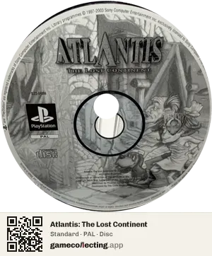 Atlantis: The Lost Continent PlayStation, PAL disc