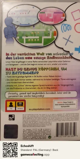 Echoshift PlayStation Portable, Germany box back