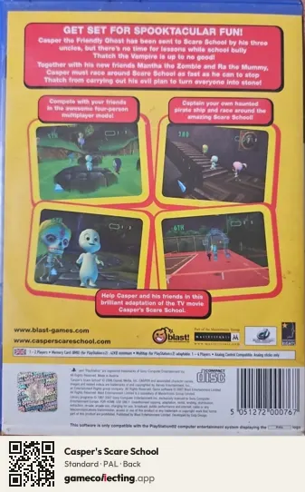 Casper's Scare School PlayStation 2, PAL box back