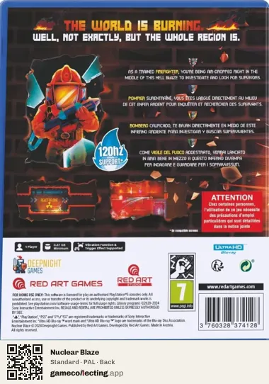Nuclear Blaze PlayStation 5, PAL box back