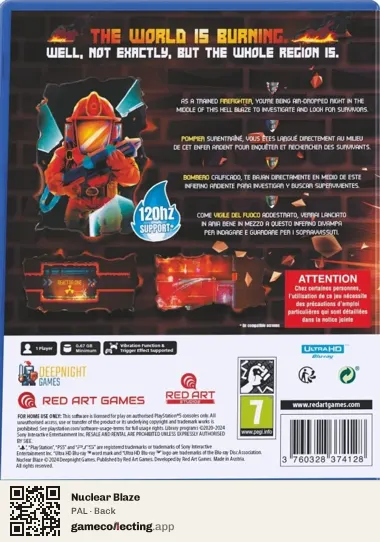 Nuclear Blaze PlayStation 5, PAL box back