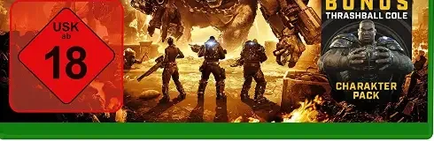Gears Tactics, the USK square on its front