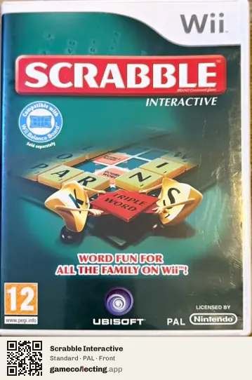 Scrabble Interactive Nintendo Wii, PAL box front
