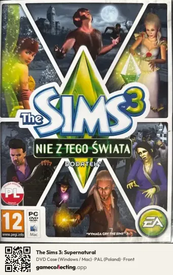 The Sims 3: Supernatural Computer, Poland box front