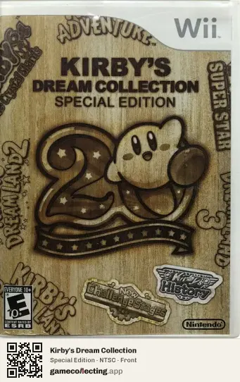 Kirby's Dream Collection Nintendo Wii, NTSC box front