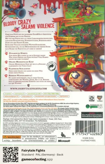 Fairytale Fights Xbox 360, Germany box back