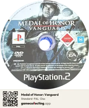 Medal of Honor: Vanguard PlayStation 2, PAL disc