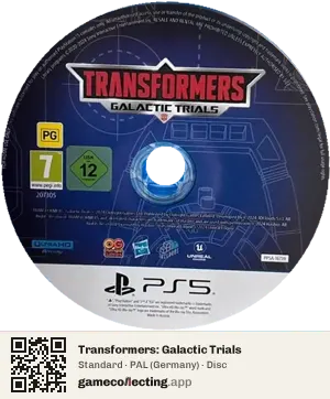 Transformers: Galactic Trials PlayStation 5, PAL disc