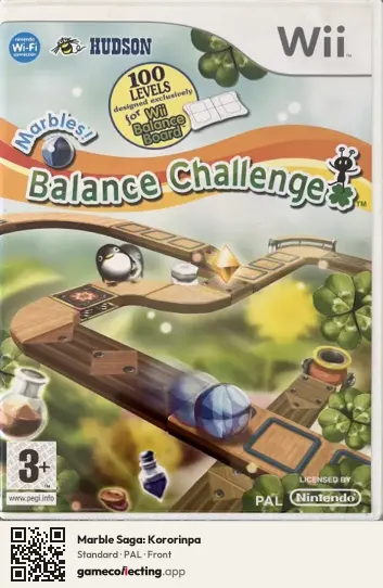 Marble Saga: Kororinpa Nintendo Wii, PAL box front