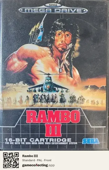 Rambo III Sega Mega Drive / Genesis, PAL box front